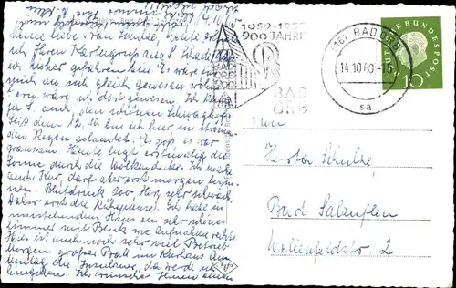 Ak Bad Orb in Hessen, Haus Talblick, Frühstückszimmer