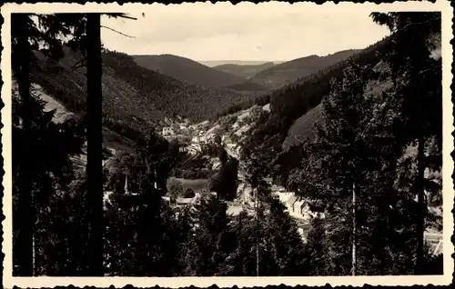 Ak Blumenau Mellenbach Glasbach im Schwarzatal, Panorama