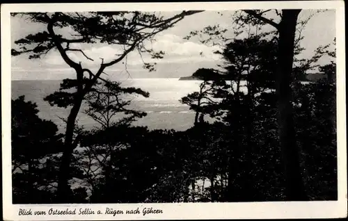 Ak Ostseebad Sellin auf Rügen, Panorama nach Göhren