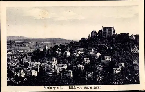Ak Marburg an der Lahn, Teilansicht von Augustenruh