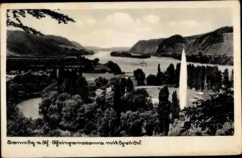 Ak Namedy Andernach am Rhein, Panorama mit Sprudel