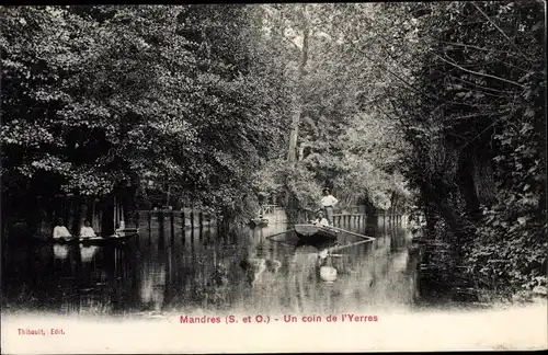 Ak Mandres Val de Marne, Un Coin d´Yerres