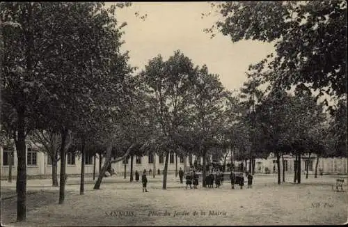 Ak Sannois Val d’Oise, Place du Jardin de la Mairie