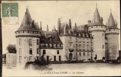 Ak Sully sur Loire Loiret, Château