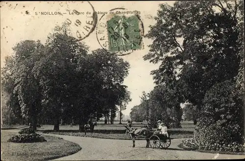 Ak Sandillon Loiret, Parc du Château de Champvallins