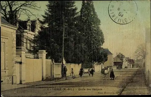 Ak Tiercé Maine et Loire, École des Garçons