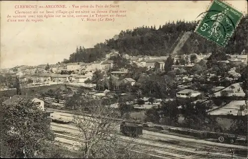 Ak Clermont en Argonne Lothringen Meuse, Vue prise du Pain de Sucre