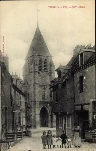 Ak Vierzon Cher, L´Église