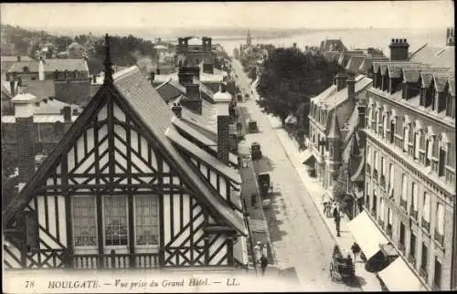 Ak Houlgate Calvados, Vue prise du Grand Hôtel