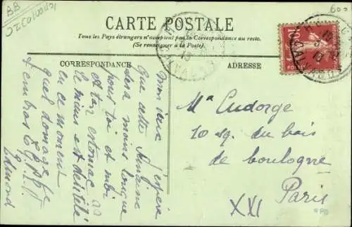 Ak Houlgate Calvados, Vue prise du Grand Hôtel