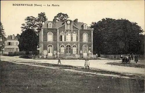 Ak Bourneville Eure, La Mairie