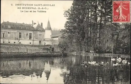 Ak Institution Saint Nicolas de Buzenval, Le Lac er les Volieres, Enten