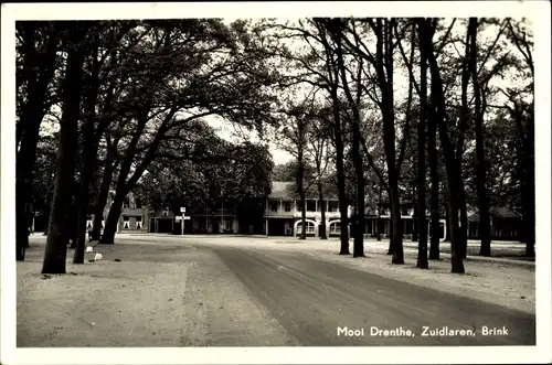 Ak Zuidlaren Drenthe Niederlande, Brink, Straßenpartie