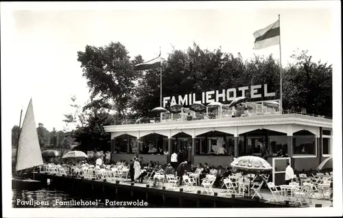 Ak Paterswolde Drenthe Niederlande, Paviljoen Familiehotel,Außenansicht