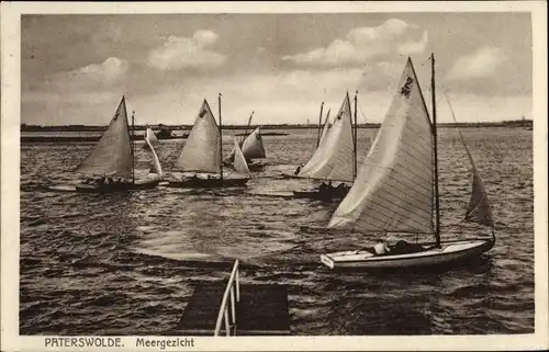 Ak Paterswolde Drenthe Niederlande, Meergezicht, Segelboote, Segeln