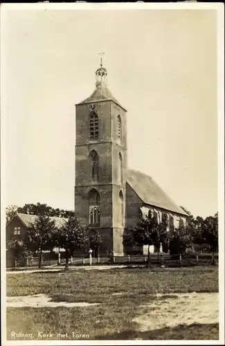 Ak Ruinen Drenthe Niederlande, Kerk met Toren