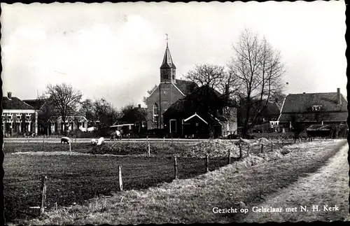 Ak Gelselaar Gelderland, Ortspartie mit Kirche, Kerk
