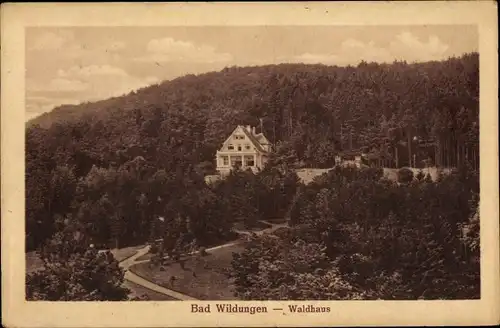 Ak Bad Wildungen in Nordhessen, Waldhaus, Totalansicht