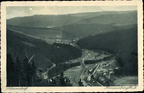Ak Sitzendorf in Thüringen, Hindenburgblick, Hotel Semmelpeter, Inh. P. Höhlein