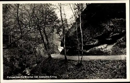 Ak Erling Andechs Oberbayern, Felspartie im Kiental