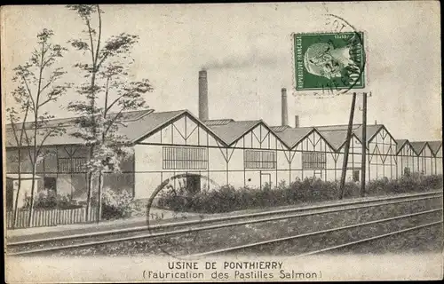 Ak Ponthierry Seine et Marne, Usine de Pastilles Salmon