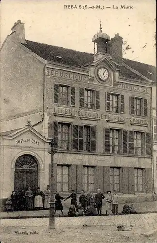 Ak Rebais Seine et Marne, La Mairie, Hôtel de Ville