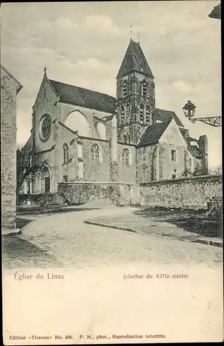 Ak Linas Essonne, Clocher du XIIIe Siècle