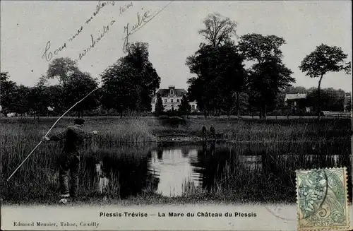 Ak Plessis Trevise Val de Marne, Mare du Château du Plessis