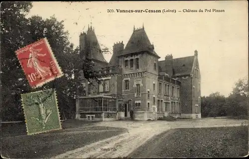 Ak Vannes sur Cosson Loiret, Château du Pré Pinson