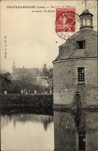 Ak Chateau Renard Loiret, Tourelle du Château