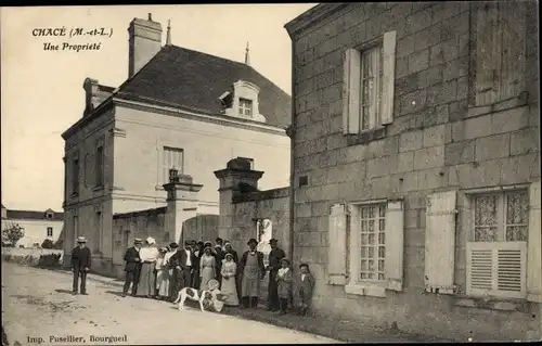 Ak Chacé Maine-et-Loire, Rue avec Propriété