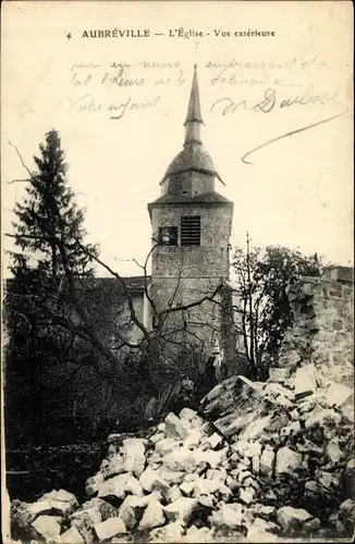 Ak Aubréville Meuse, L'Eglise, Vue exterieure