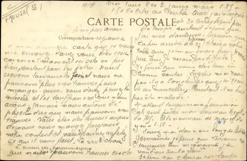 Ak Aubréville Meuse, L'Eglise, Vue exterieure