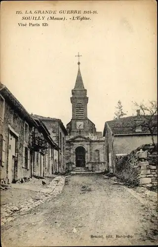 Ak Souilly Lothringen Meuse, L'Eglise