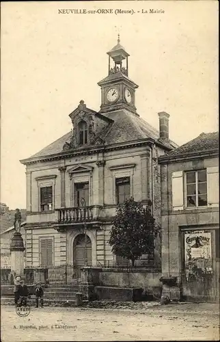 Ak Neuville sur Orne Lothringen Meuse, La Mairie