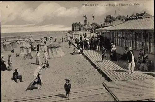 Ak Houlgate Calvados, La Plage à l´Heure des Bains