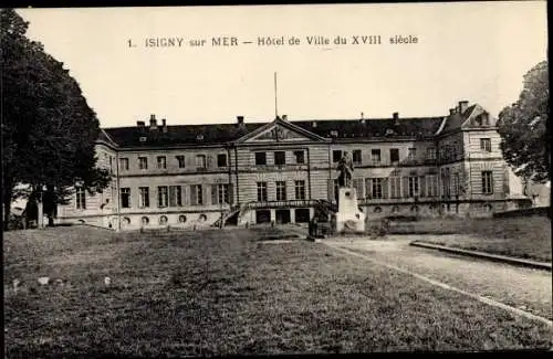 Ak Isigny sur Mer Calvados, Hôtel de Ville