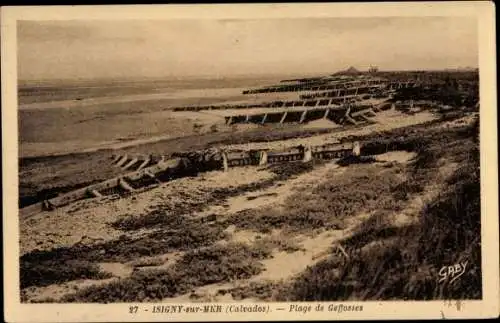 Ak Isigny sur Mer Calvados, Plage de Geffosses
