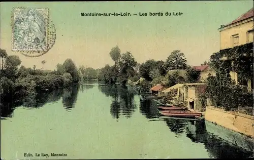 Ak Montoire Loir et Cher, Les bords du Loir