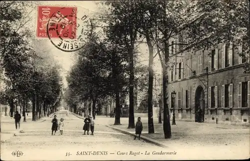Ak Saint Denis Seine Saint Denis, Cours Ragot, La Gendarmerie