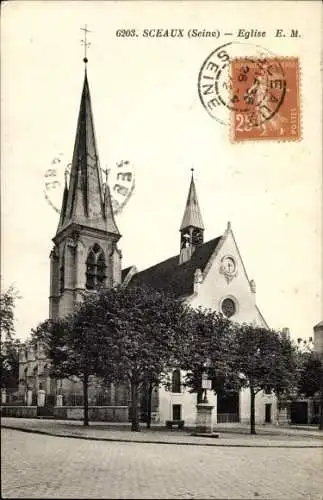 Ak Sceaux Haut de Seine, Eglise E. M.