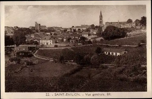 Ak Saint Emilion Gironde, Vue générale