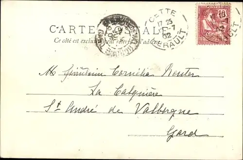 Ak Sète Cette Hérault, Vue générale du Mont St. Clair