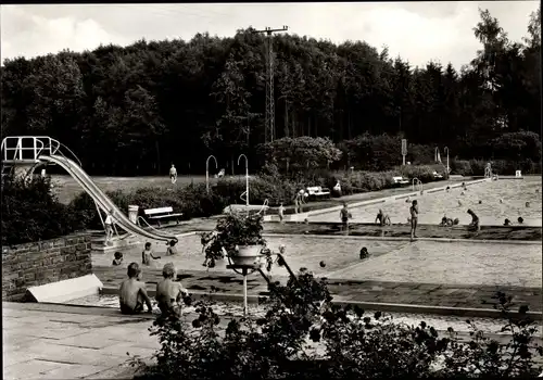 Ak Ennigerloh Nordrhein Westfalen, Freibad, Rutsche