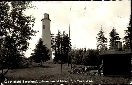 Ak Lüdenscheid im Märkischen Kreis, Homert Aussichtsturm
