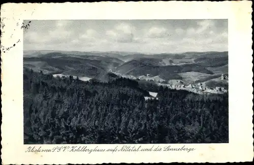 Ak Dahle Altena im Sauerland, Panorama vom SGV Kohlberghaus, Nettetal, Lenneberge