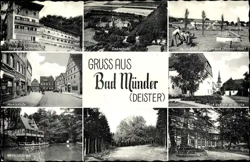 Ak Bad Münder am Deister, Berghaus Deisterholz, Marktstraße, Heilbad, Waldschlösschen, Bergschmiede