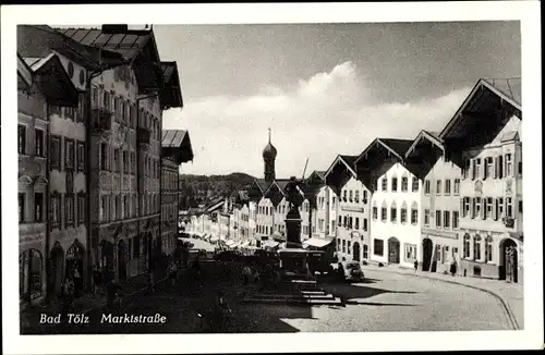 Ak Bad Tölz in Oberbayern, Marktstraße