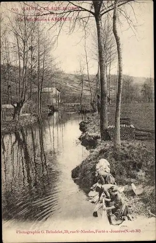 Ak Saint Cyr sur Morin Seine et Marne, Petit Morin à Archet, Laveuses