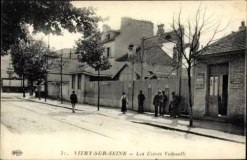 Ak Vitry sur Seine Val de Marne, Usines Vedovelli